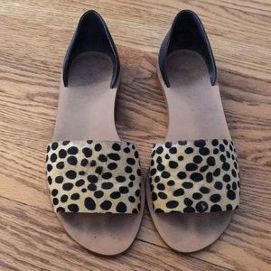 Loeffler Randall cheetah print slides